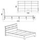 Ліжко двоспальне Компаніт Стиль 140, Горіх, ламінована ДСП 16 мм, 140х200 см