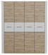 Шафа для одягу Вірджинія Лайт, Білий + Секвойя, ламінована ДСП 16 мм, 1874х526х2130 мм