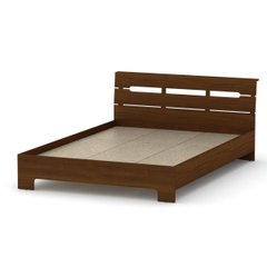 Ліжко двоспальне Компаніт Стиль 140, Горіх, ламінована ДСП 16 мм, 140х200 см