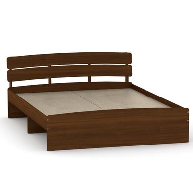 Ліжко двоспальне Компаніт Модерн 160, Горіх, ламінована ДСП 16 мм, 160х200 см