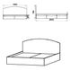 Кровать двуспальная Компанит 160, Орех, ламинированная ДСП 16 мм, 160х200 см