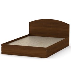 Ліжко двоспальне Компаніт 160, Горіх, ламінована ДСП 16 мм, 160х200 см