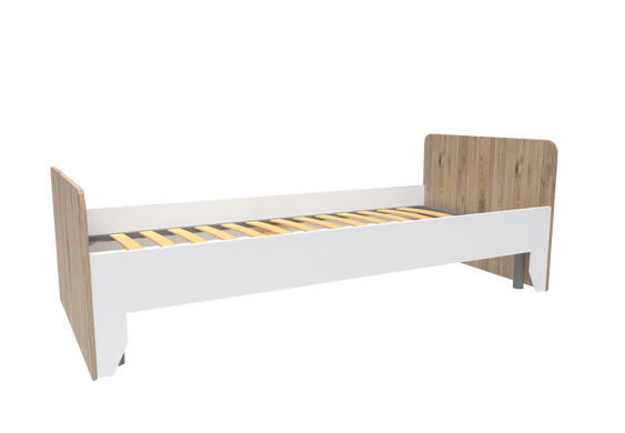 Кровать Нордик с металлическим каркасом, ламинированная ДСП 16 мм, 90х200 см