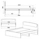 Ліжко двоспальне Компаніт Класика 140, Бук, ламінована ДСП 16 мм, 140х200 см