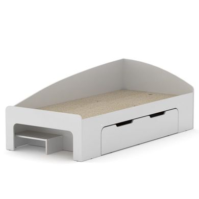 Кровать односпальная с ящиком Компанит 90+1, Нимфея Альба, ламинированная ДСП 16 мм, 90х200 см