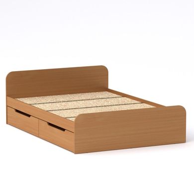 Кровать двуспальная с ящиками Компанит Виола 140, Бук, ламинированная ДСП 16 мм, 140х200 см