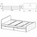 Ліжко двоспальне з шухлядами Компаніт Віола 140, Бук, ламінована ДСП 16 мм, 140х200 см