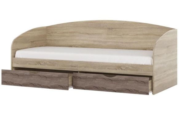 Ліжко-тахта з шухлядами Комфорт, Білий софт, ламінована ДСП 16 мм, 80х190 см