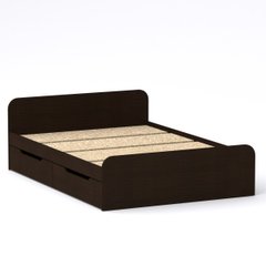 Ліжко двоспальне з шухлядами Компаніт Віола 160, Венге, ламінована ДСП 16 мм, 160х200 см